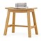 Natural Teak Wood Shower Stool with Curved Seat and H-Shaped Support Bars